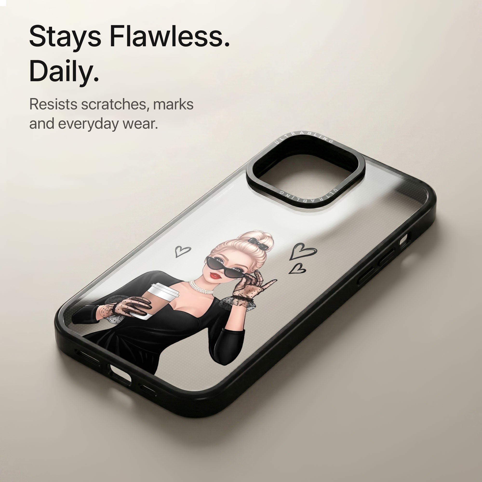 Cafe Muse Ultrabling Aura iPhone case soft ombre back view