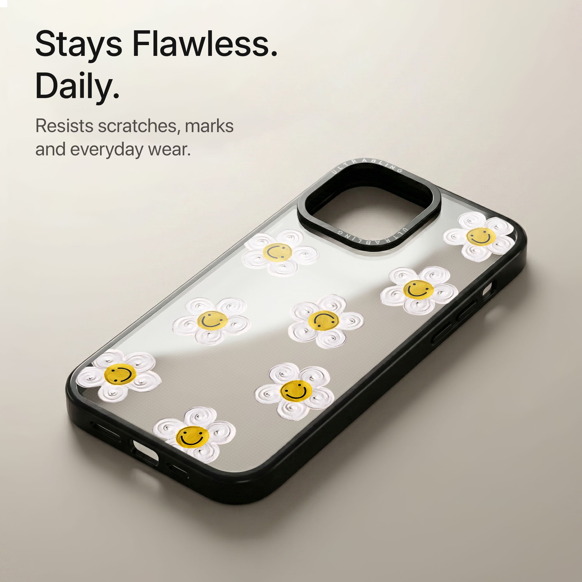 Daisy Drop Ultrabling Aura iPhone case soft ombre back view