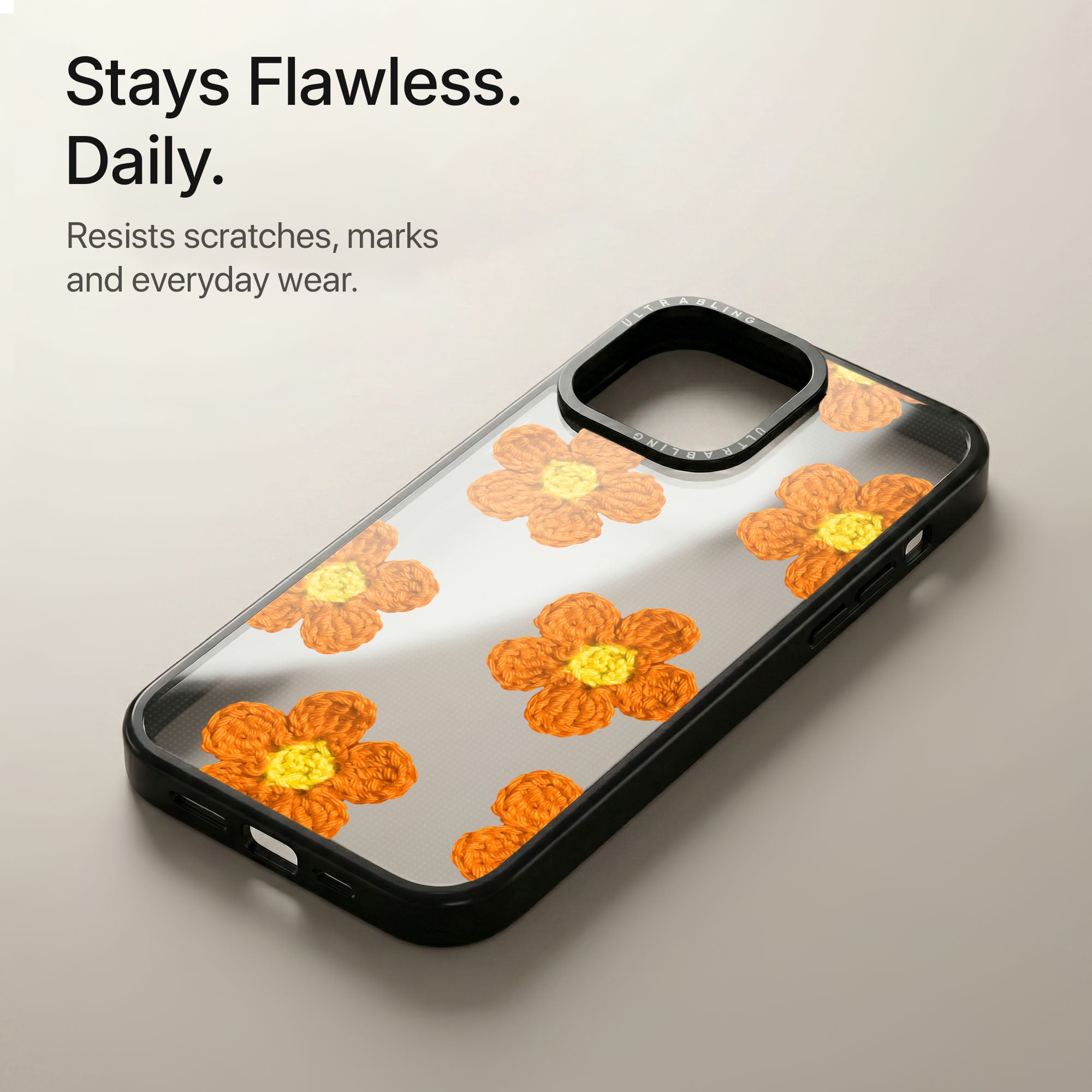 Marigold Ultrabling Aura iPhone case soft ombre back view