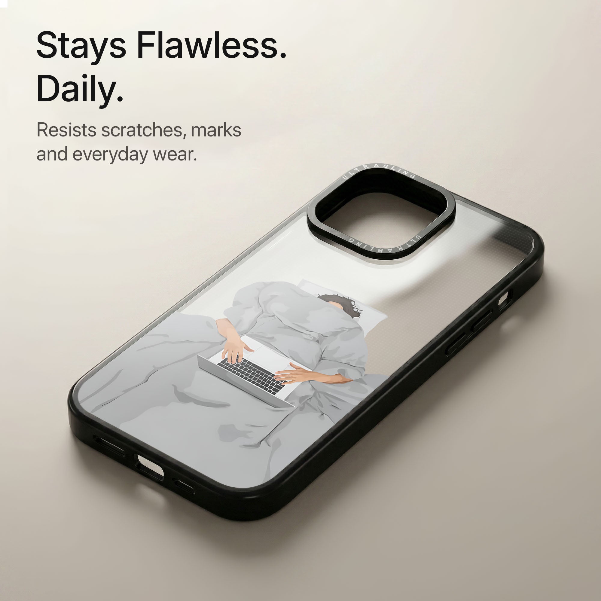 Cloud Nap Ultrabling Aura iPhone case soft ombre back view