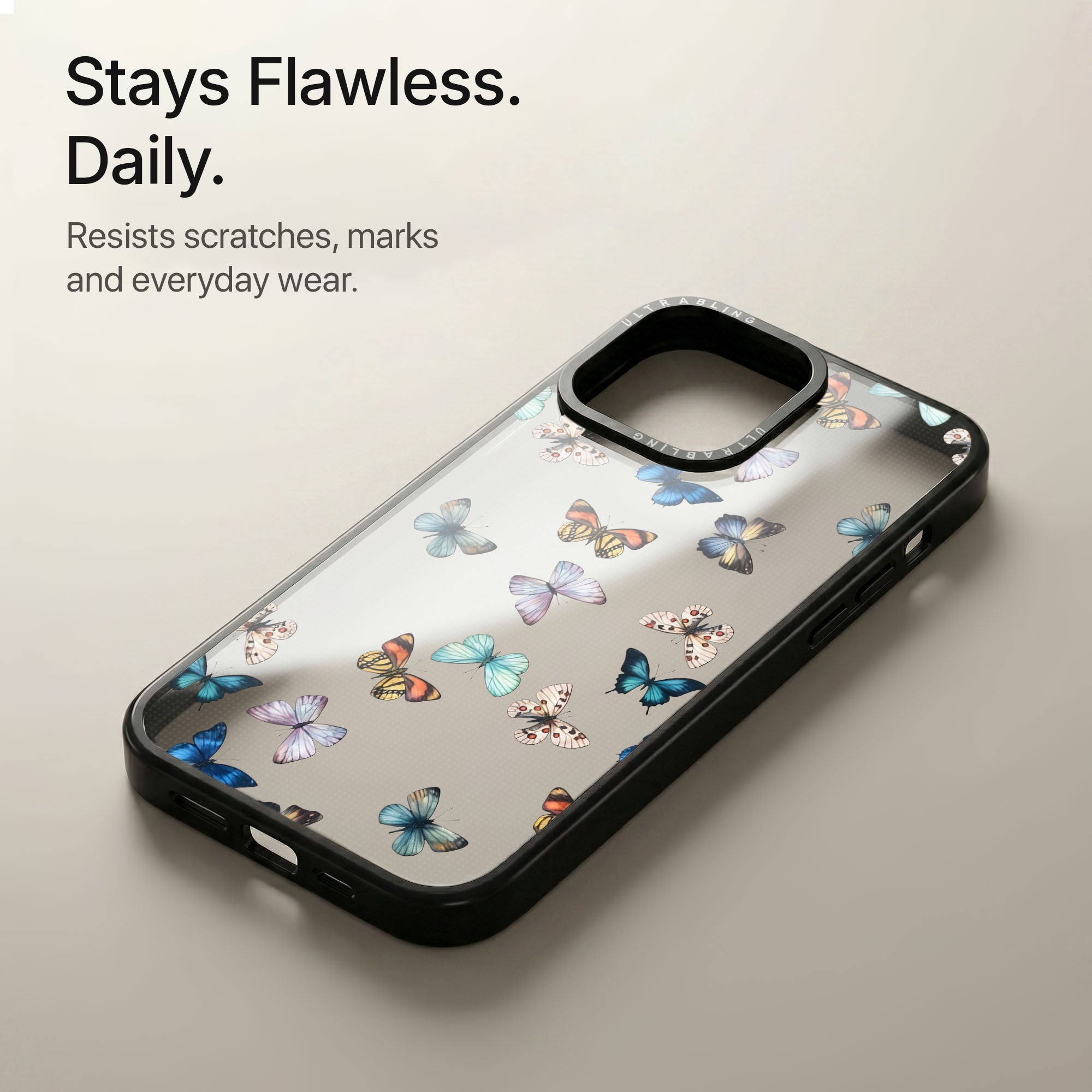 Butterfly Halo Ultrabling Aura iPhone case soft ombre back view