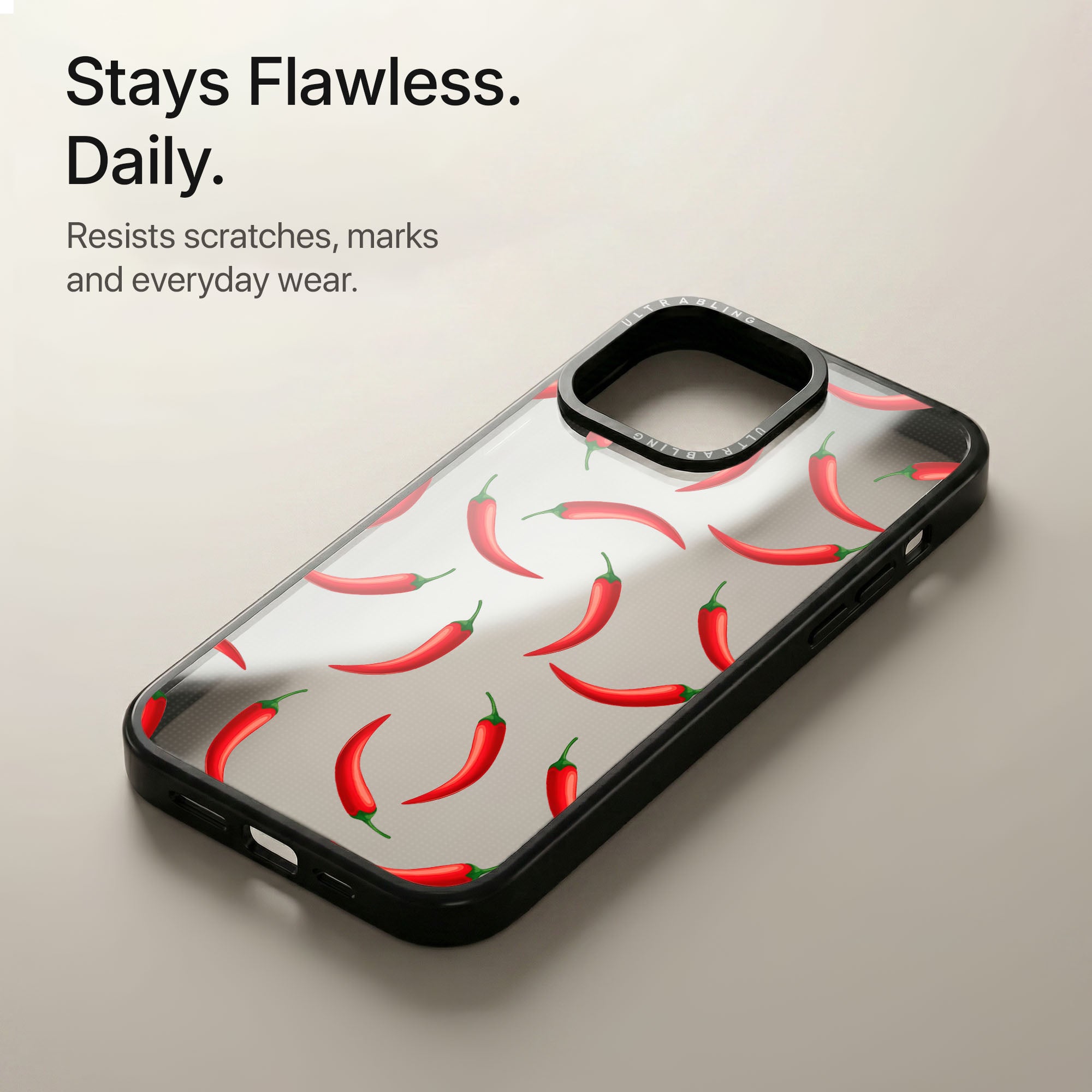 Hot Chili Ultrabling Aura iPhone case soft ombre back view