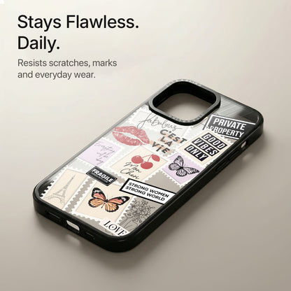 Paris Notes Ultrabling Aura iPhone case soft ombre back view