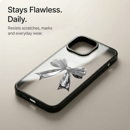 Silver Bow Ultrabling Aura iPhone case soft ombre back view