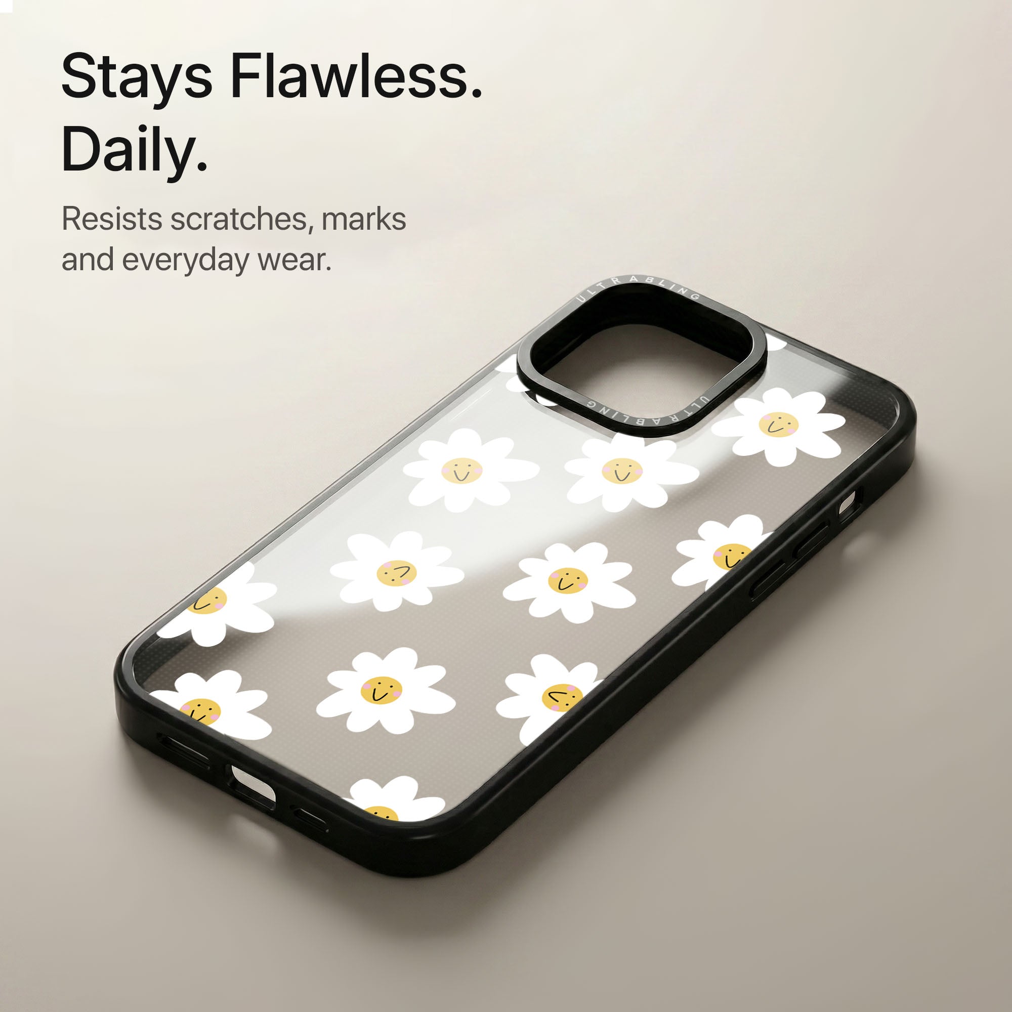 Daisy Chain Ultrabling Aura iPhone case soft ombre back view