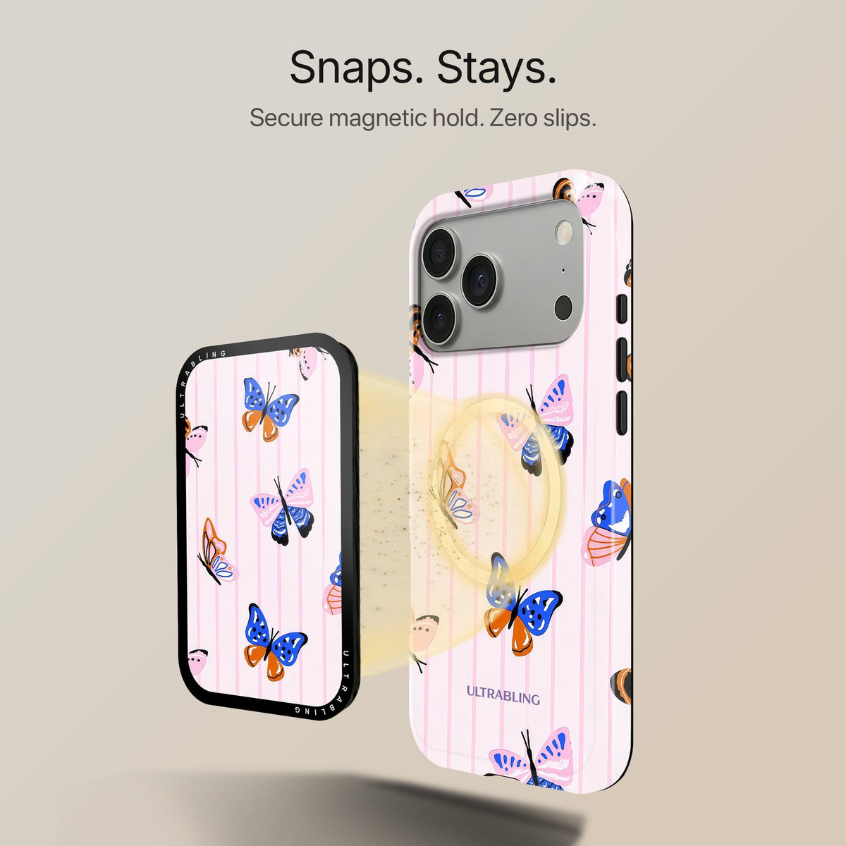 Butterfly Stripe - MagSafe Wallet