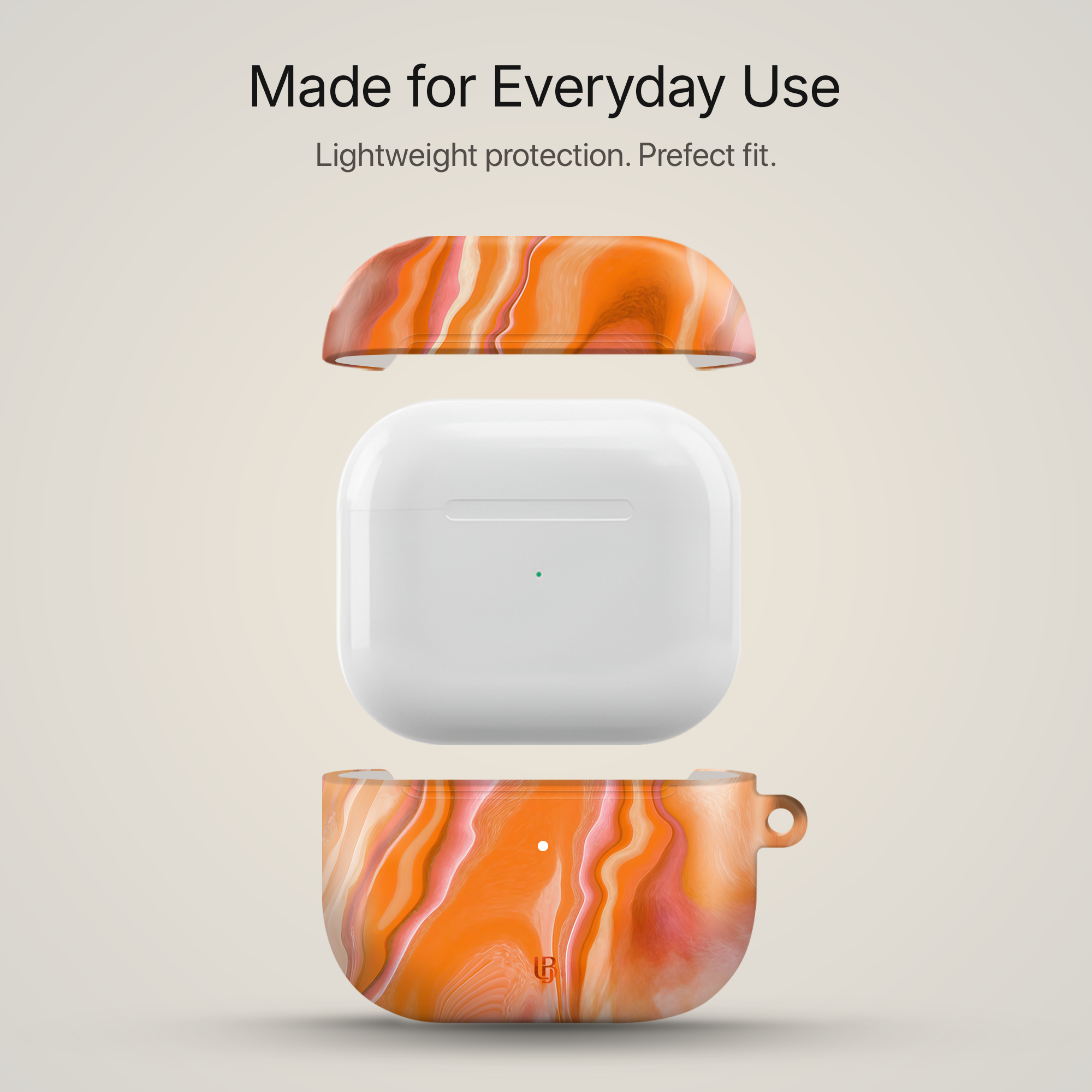 Sunset Agate Ultrabling AirPods case side view