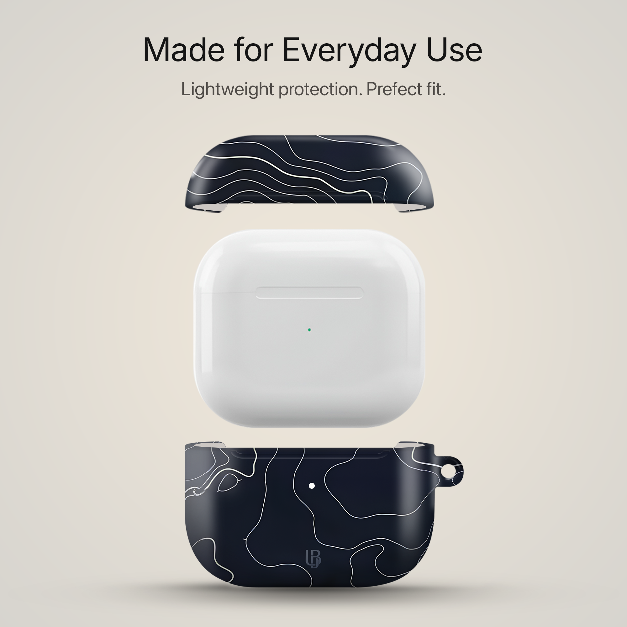 Midnight Terrain Ultrabling AirPods case side view