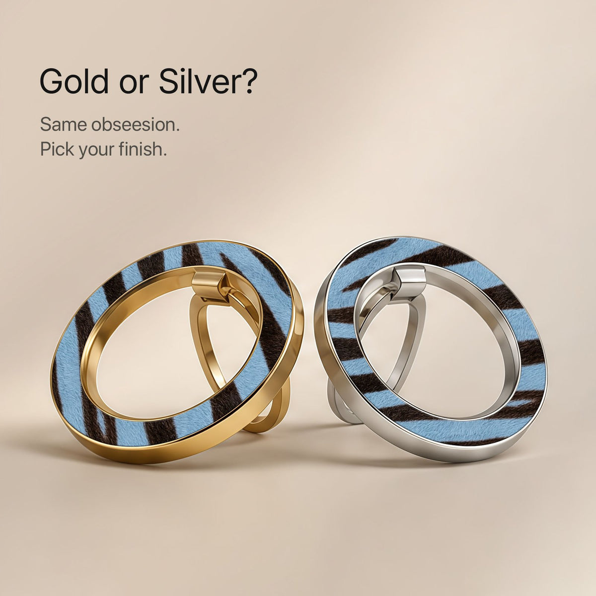 Denim Zebra - MagSafe Ring