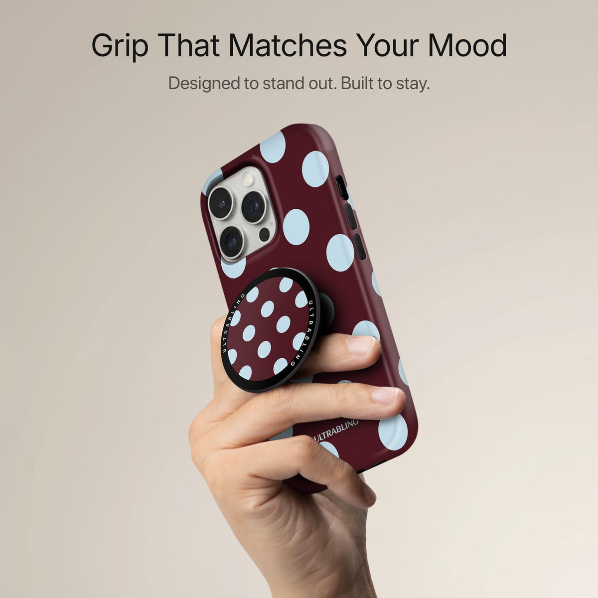 Claret Dot - MagSafe Phone Grip