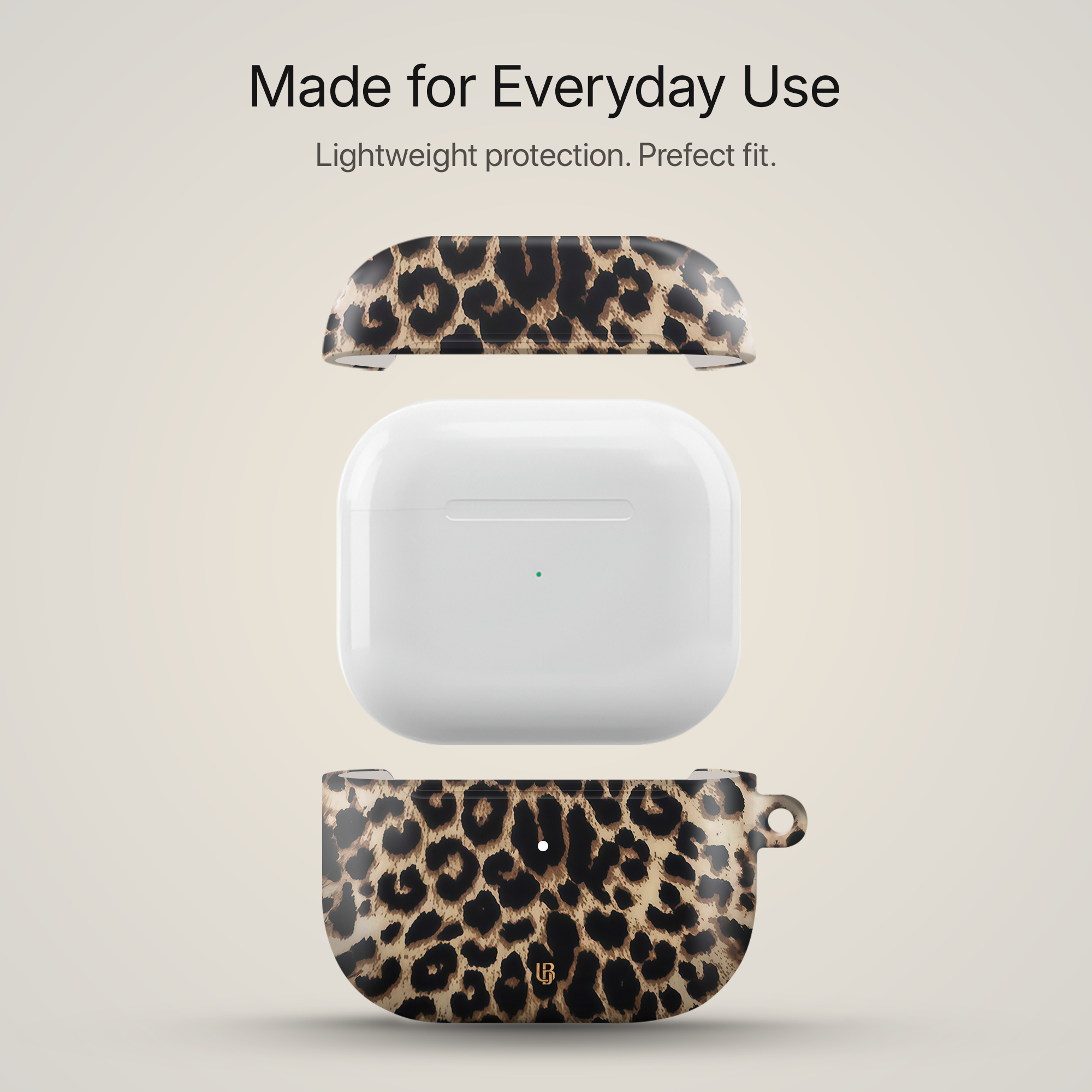 Golden Leopard Ultrabling AirPods case side view