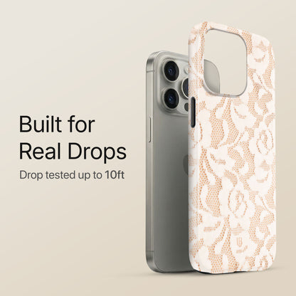 Ivory Lace Ultrabling eclipse case angled front view