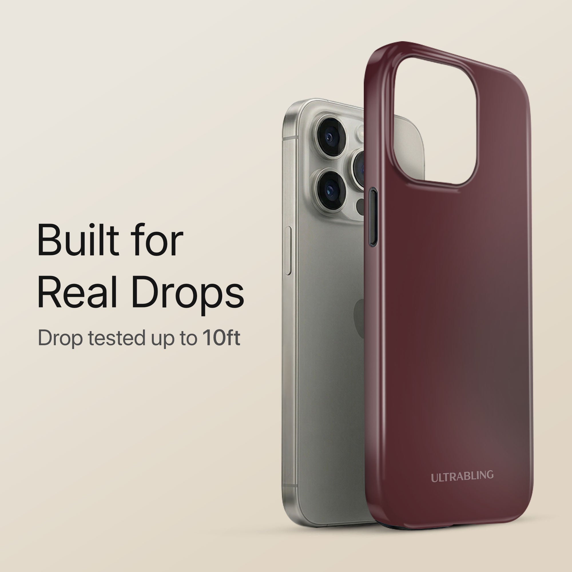 Wine Gloss Ultrabling eclipse case angled front view
