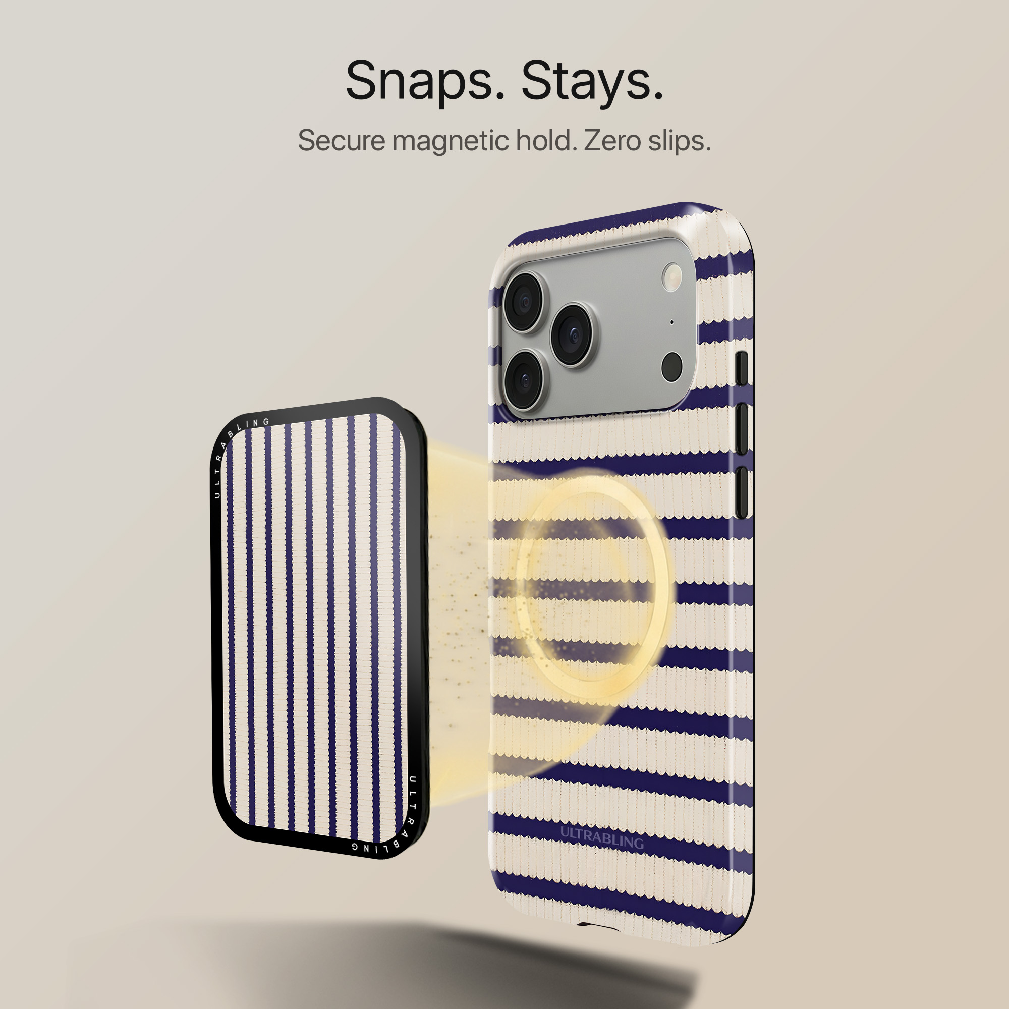 Sailor Stripes MagSafe Wallet - Back View