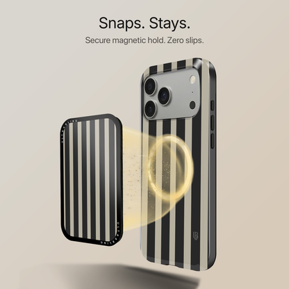 Cafe Stripes MagSafe Wallet - Back View