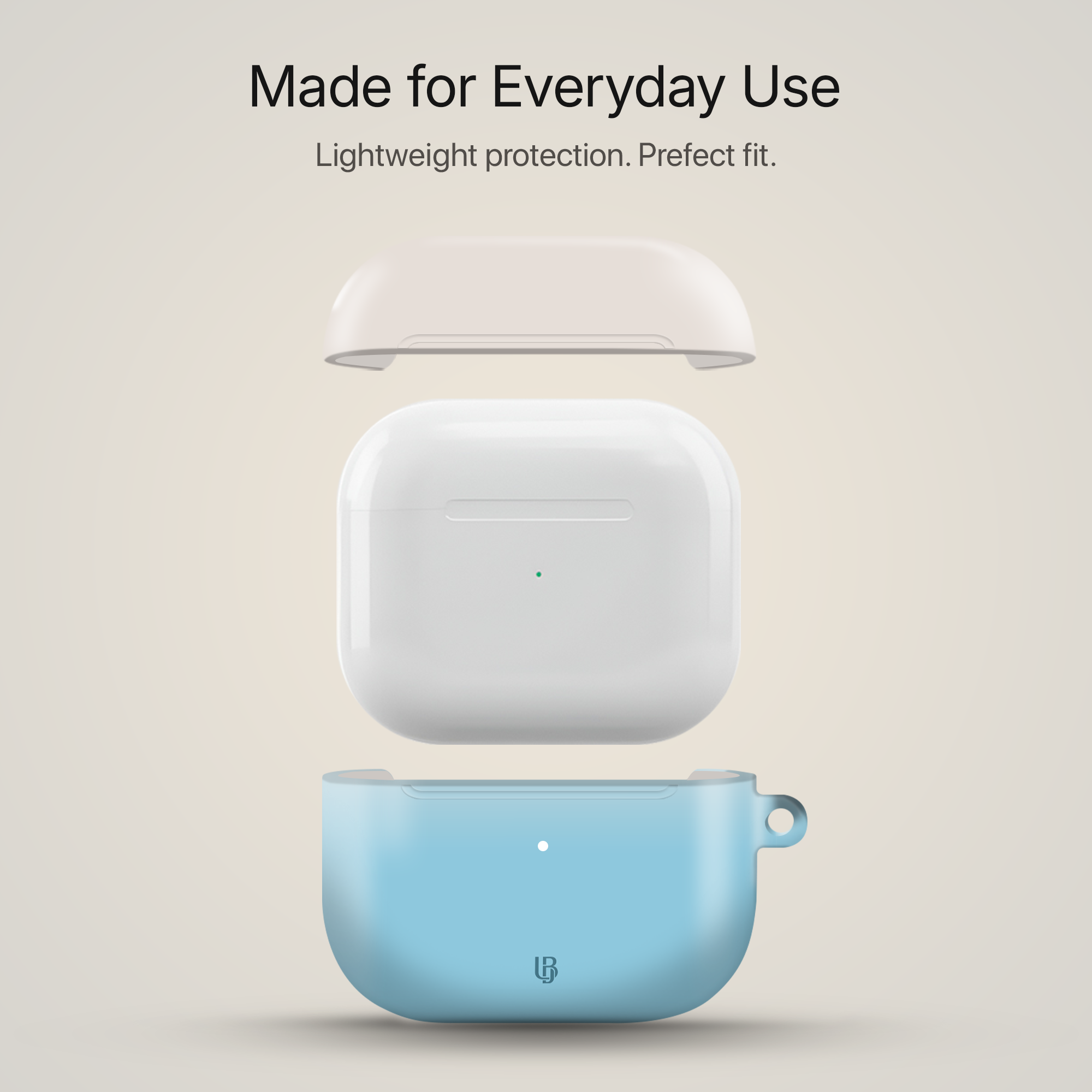 Ocean Fade Ultrabling AirPods case side view
