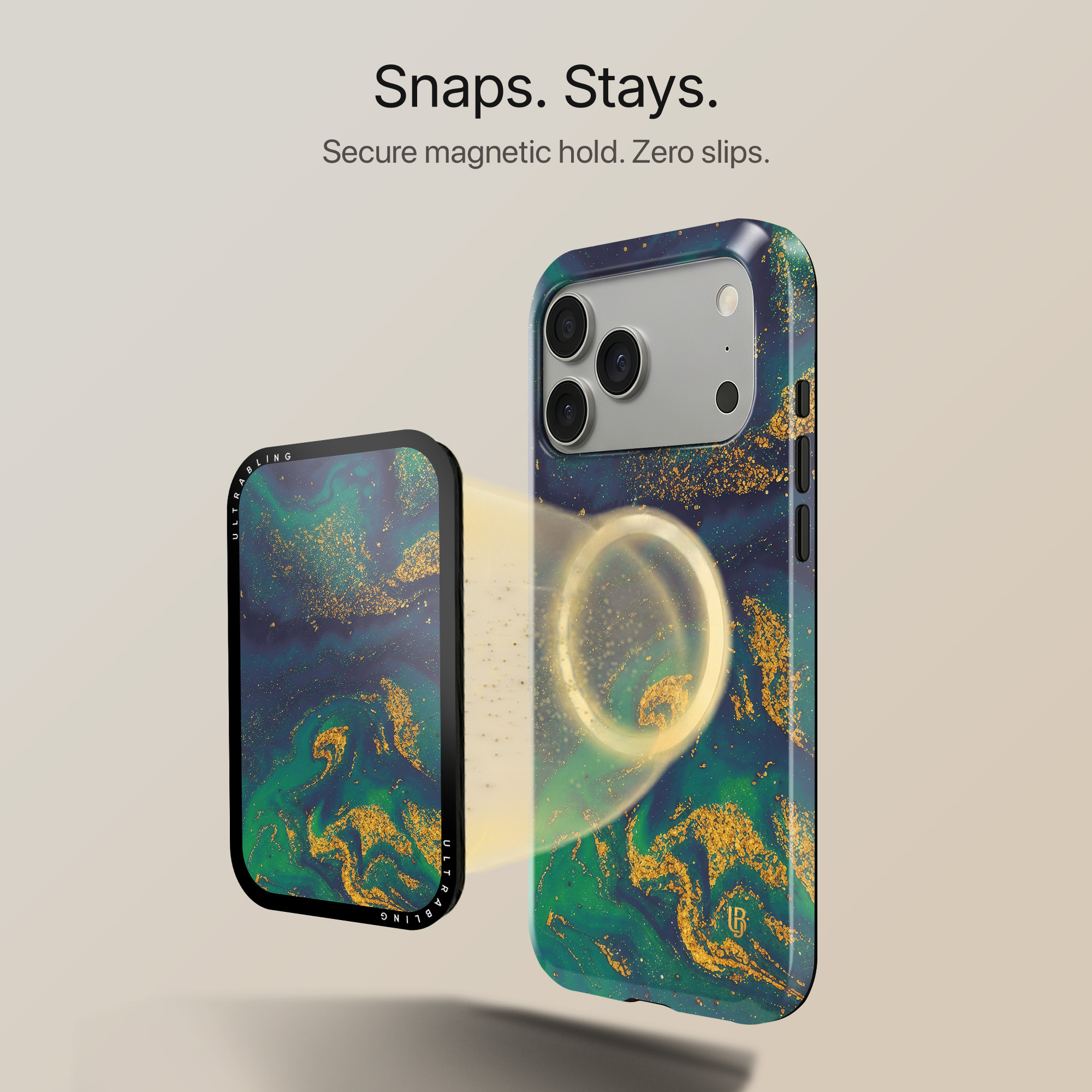 Emerald Nebula MagSafe Wallet - Back View