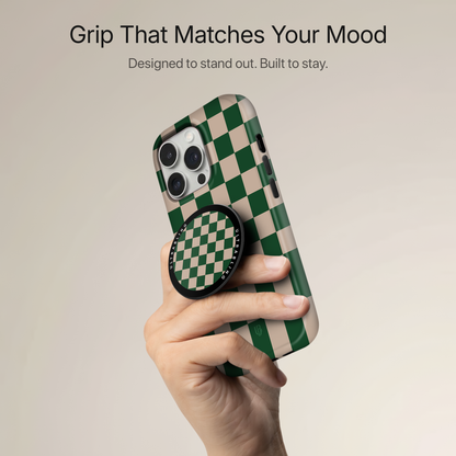Emerald Grid Ultrabling MagSafe Phone Grip - Back View