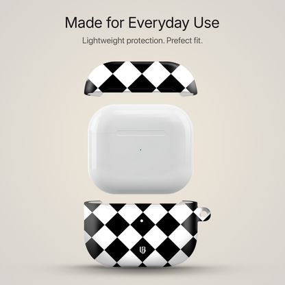Harlequin Noir Ultrabling AirPods case side view