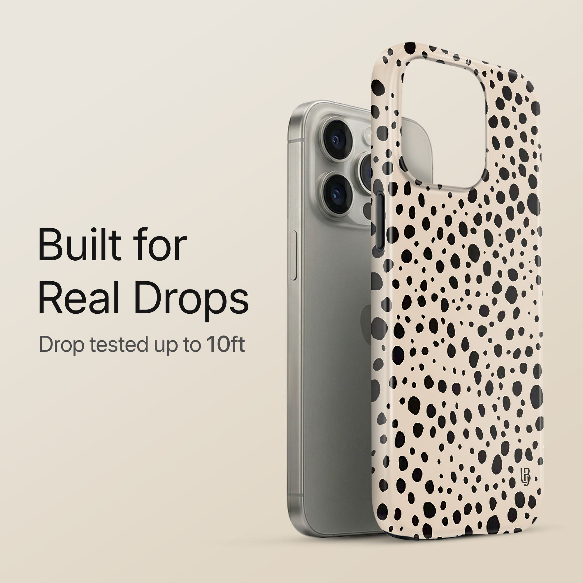 Speckled Sand Ultrabling eclipse case angled front view