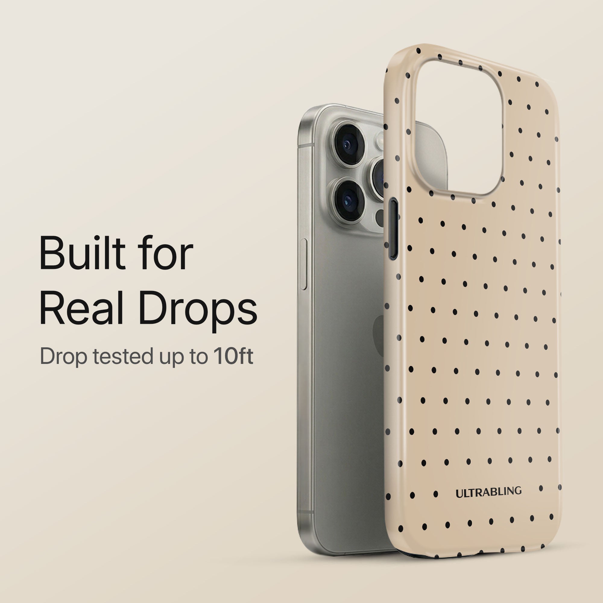 Vanilla Dots Ultrabling eclipse case angled front view