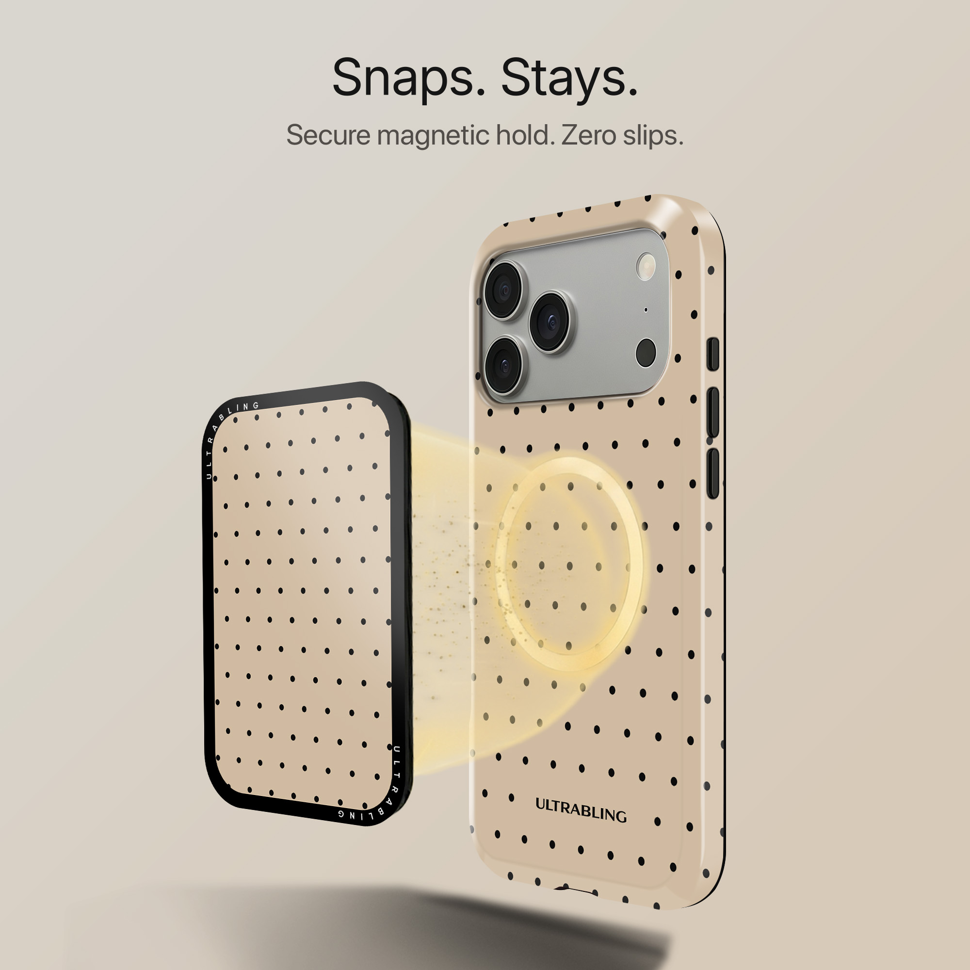 Vanilla Dots MagSafe Wallet - Back View