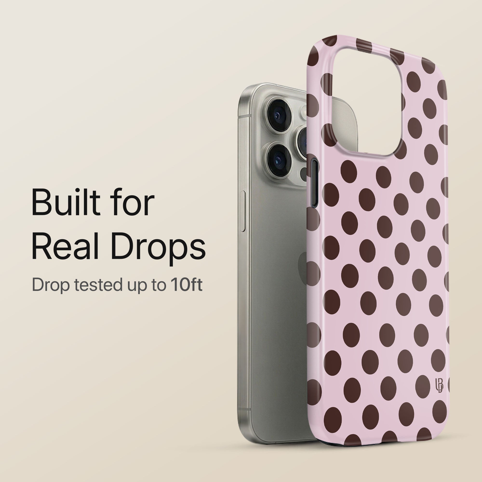 Mocha Polka Ultrabling eclipse case angled front view