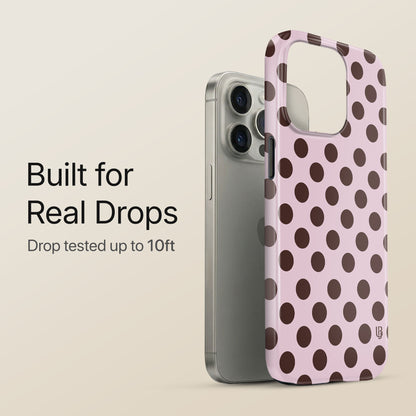 Mocha Polka Ultrabling eclipse case angled front view