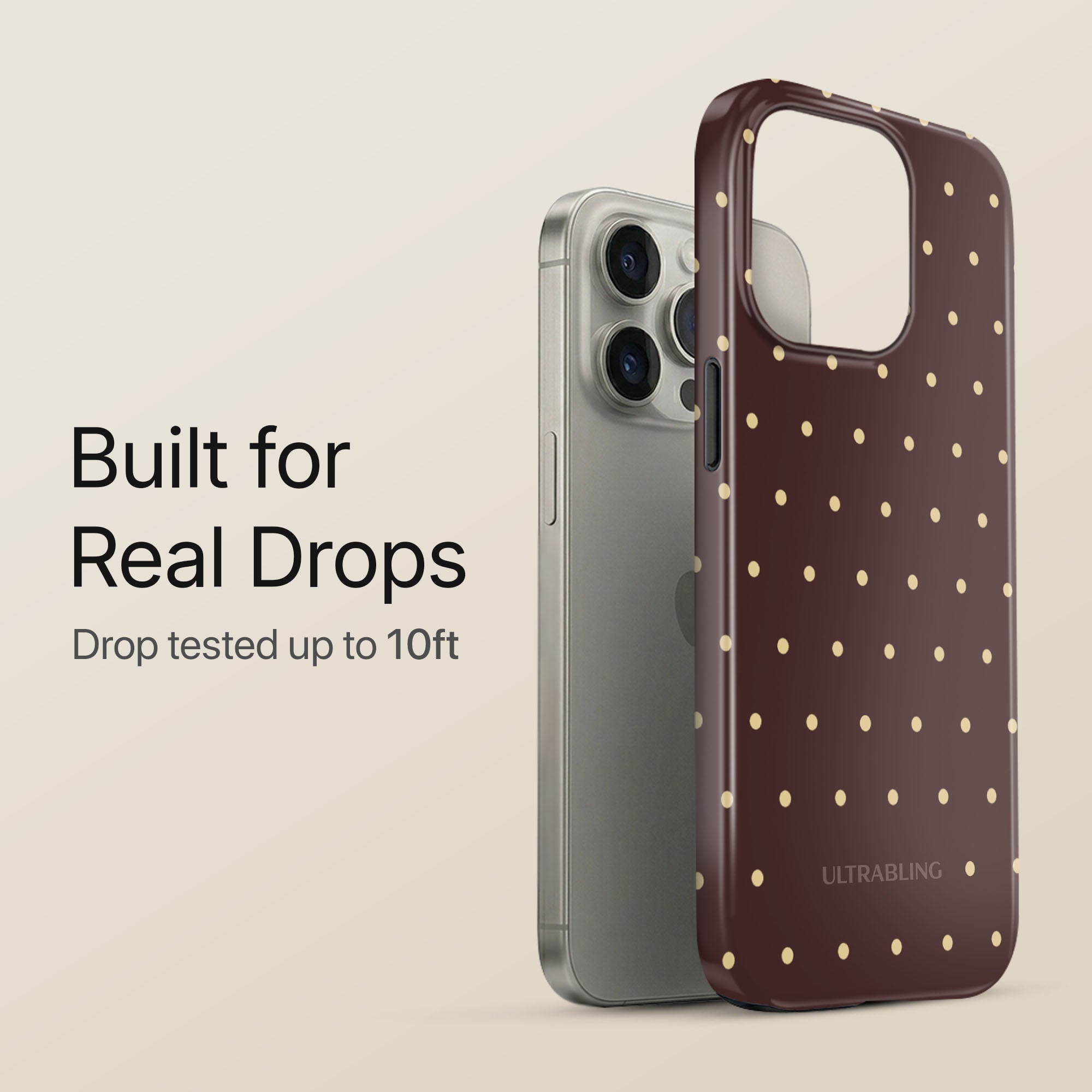 Gold Dust Ultrabling eclipse case angled front view