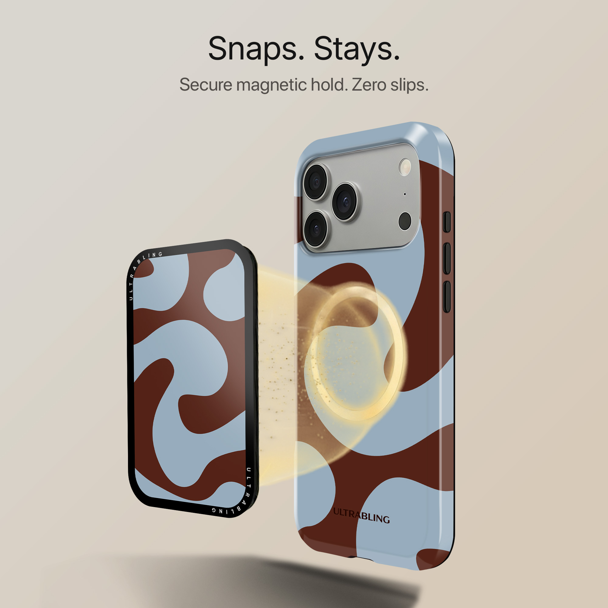 Retro Waves MagSafe Wallet - Back View