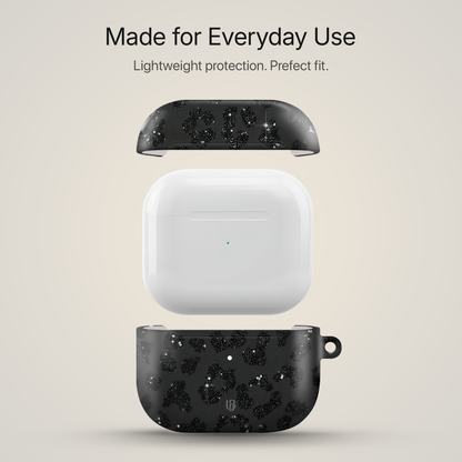 Black Stardust Ultrabling AirPods case side view