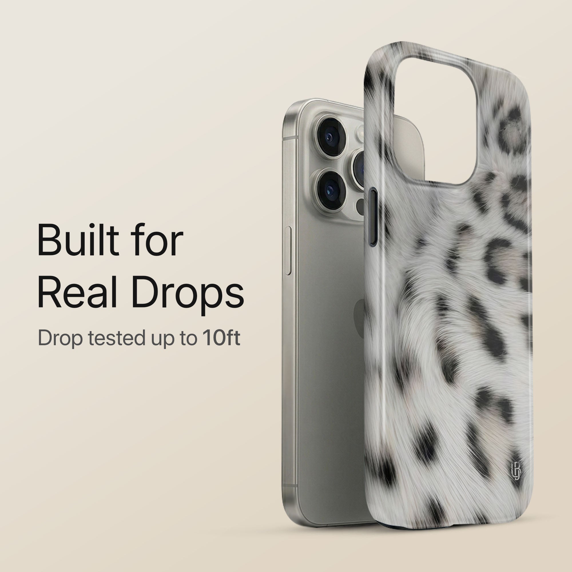 Snow Leopard Ultrabling eclipse case angled front view