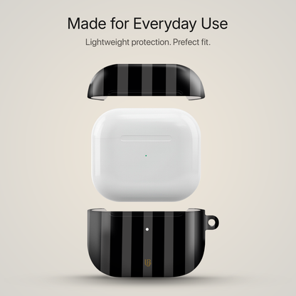 Noir Stripes Ultrabling AirPods case side view