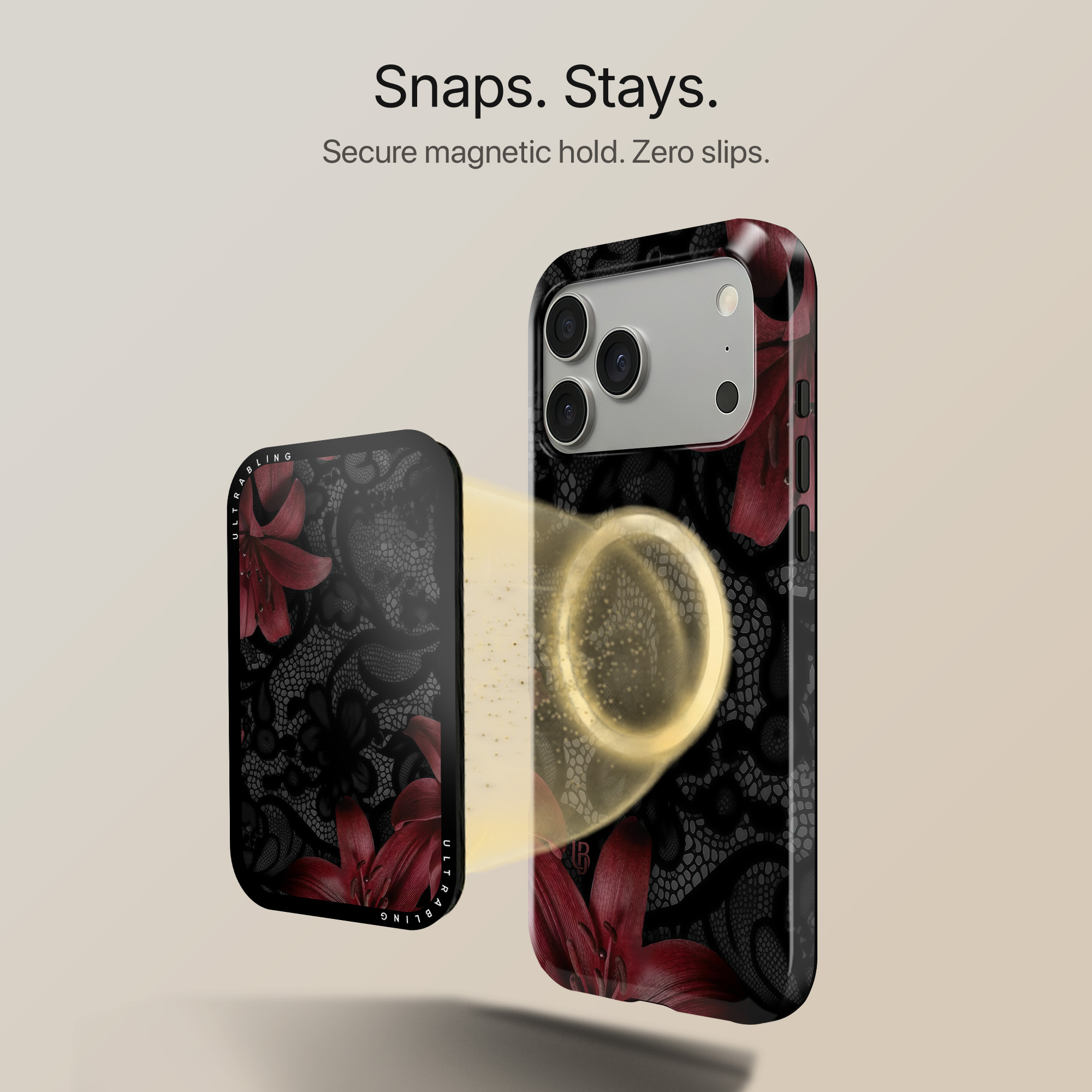 Midnight Scarlet MagSafe Wallet - Back View