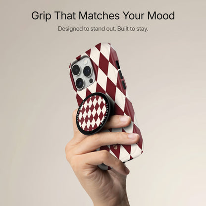 Merlot Harlequin - MagSafe Phone Grip