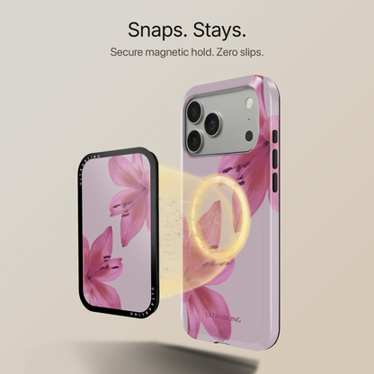 Blush Lily MagSafe Wallet - Back View