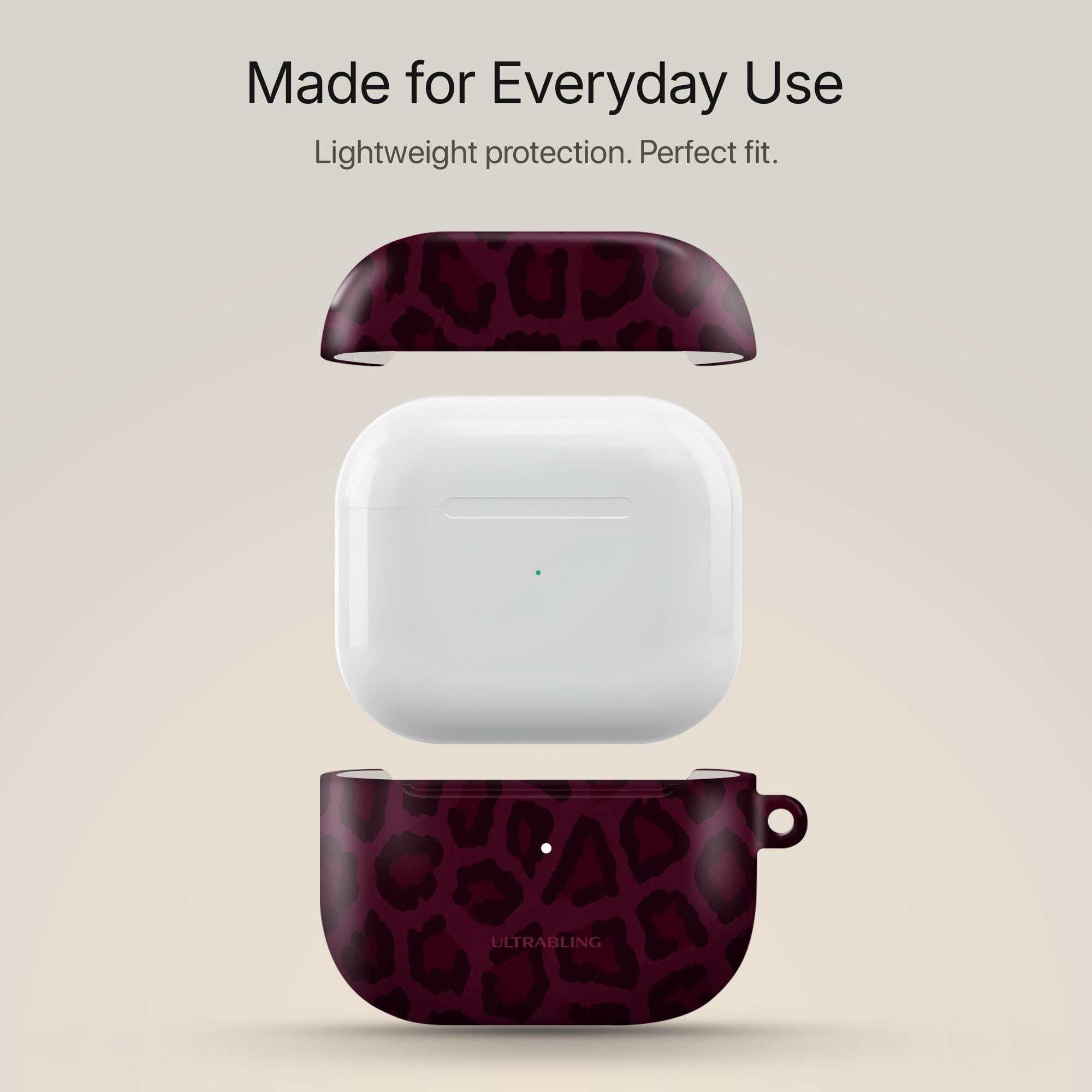 Bordeaux Leopard - AirPods Case