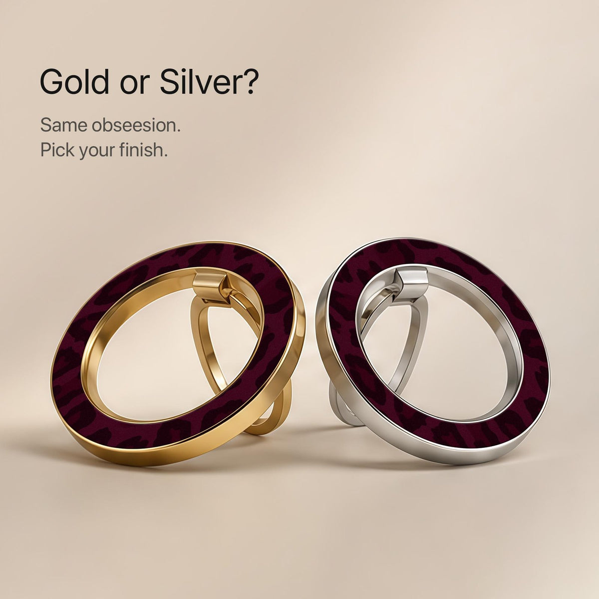 Bordeaux Leopard - MagSafe Ring