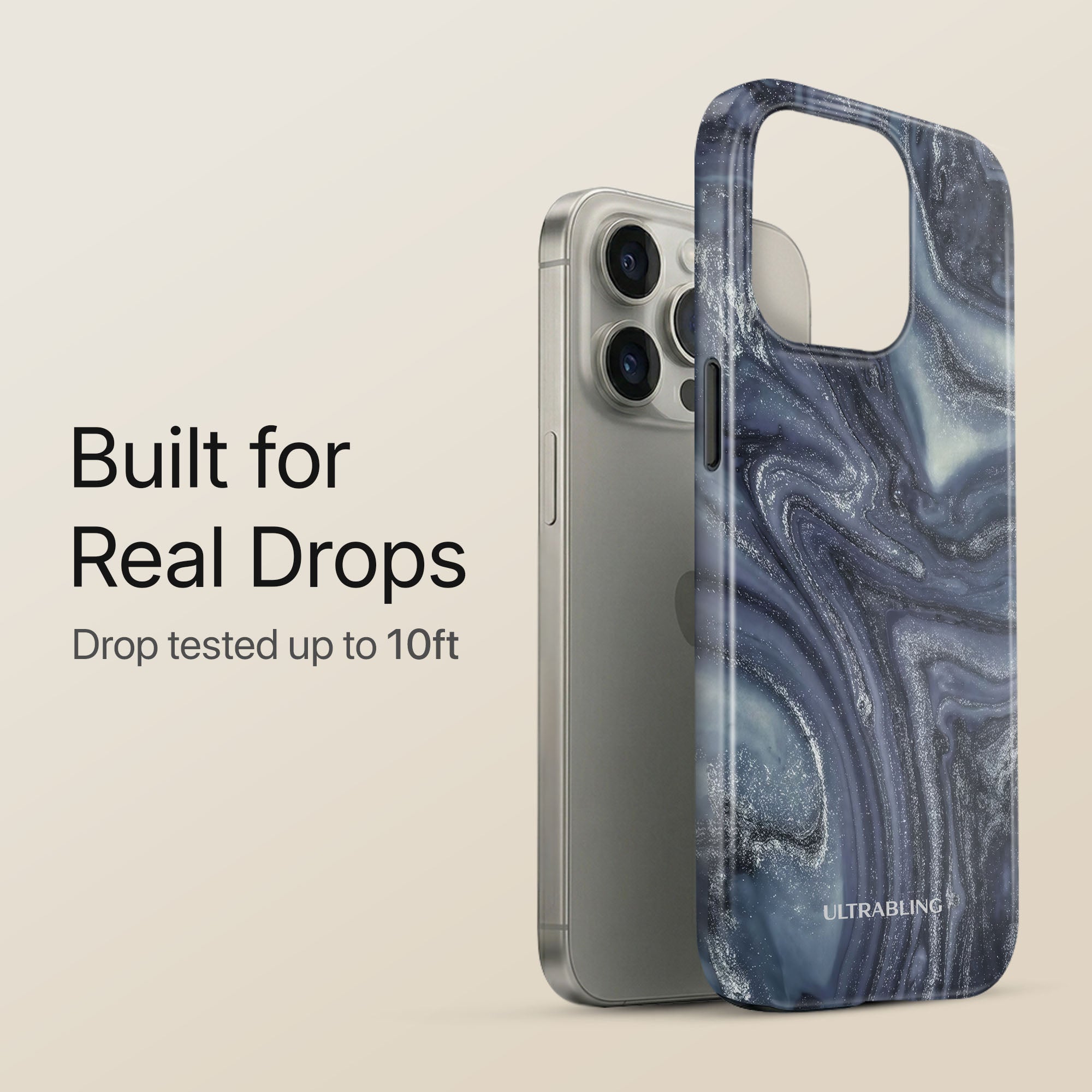 Midnight Marble Ultrabling eclipse case angled front view