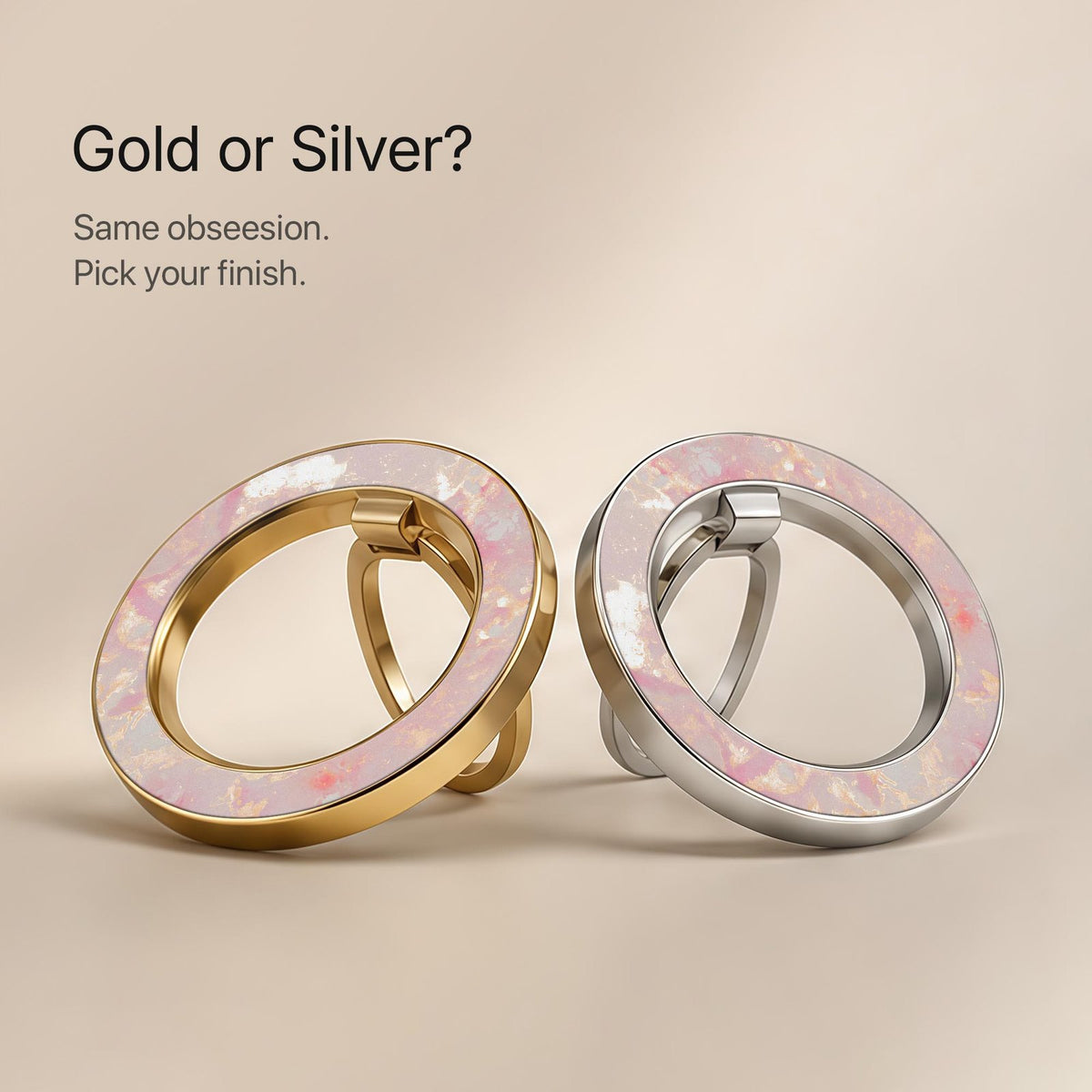 Rose Quartz - MagSafe Ring