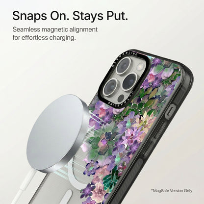 Lilac Rush Ultrabling Aura iPhone case flat lay angle view