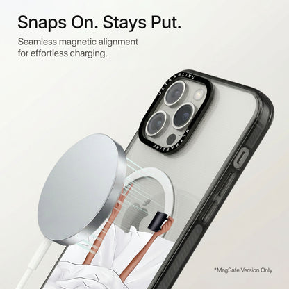 Sunday Selfie Ultrabling Aura iPhone case flat lay angle view