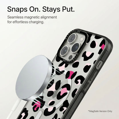Pink Prowl Ultrabling Aura iPhone case flat lay angle view