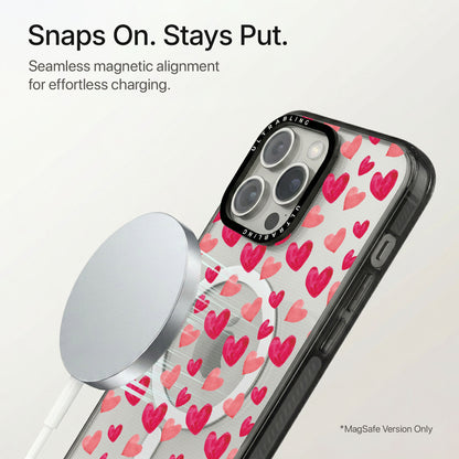 Heart Rush Ultrabling Aura iPhone case flat lay angle view