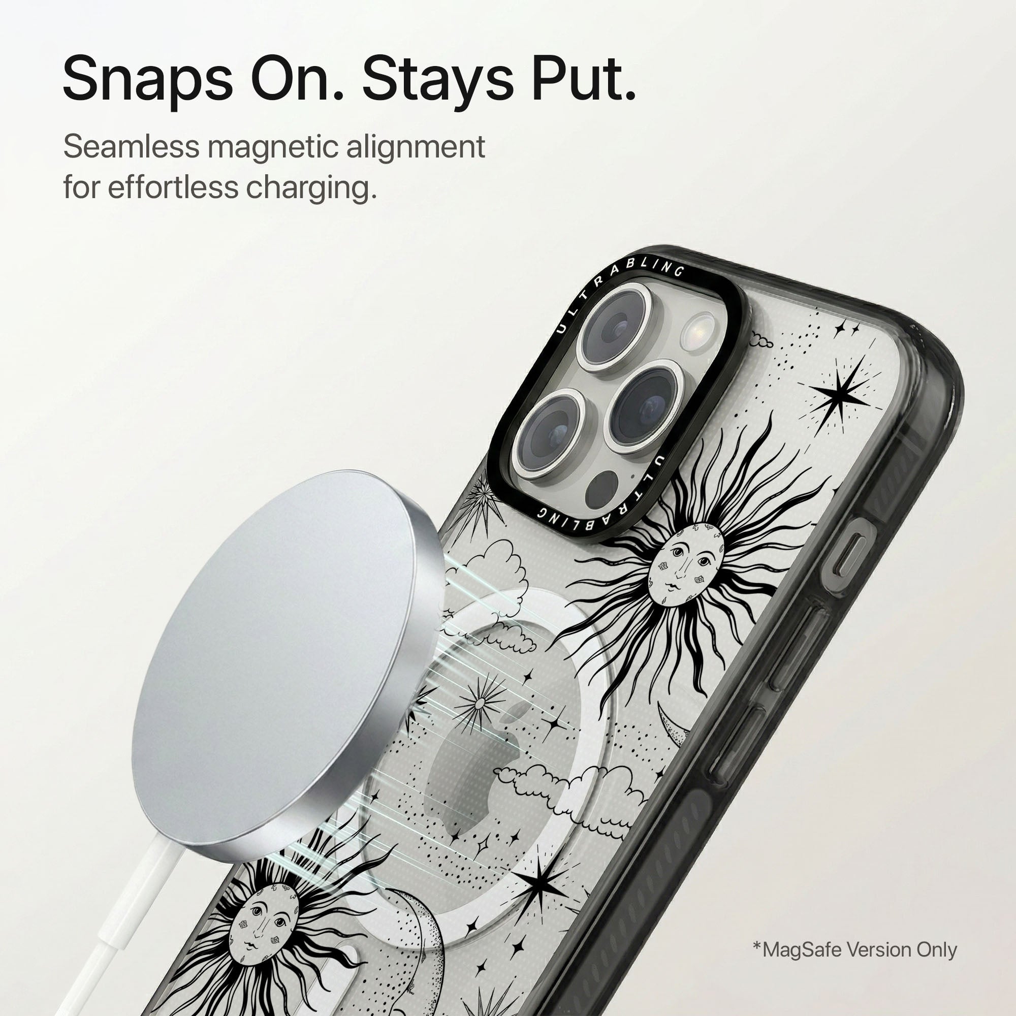 Moonspell Ultrabling Aura iPhone case flat lay angle view