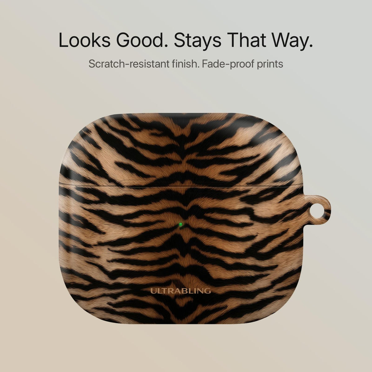 Tiger Sand - AirPods Case by Ultrabling, designer iPhone case, angle view
