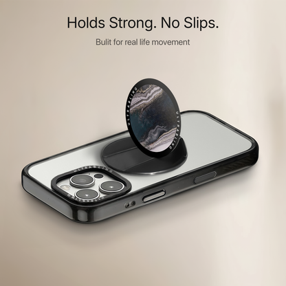 Obsidian Marble Ultrabling MagSafe Phone Grip - Side View