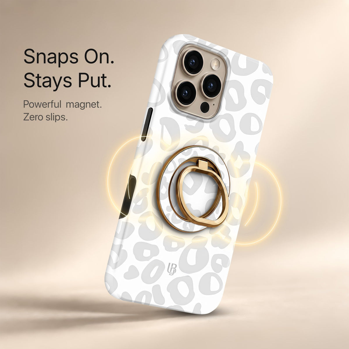 Ivory Leopard - MagSafe Ring