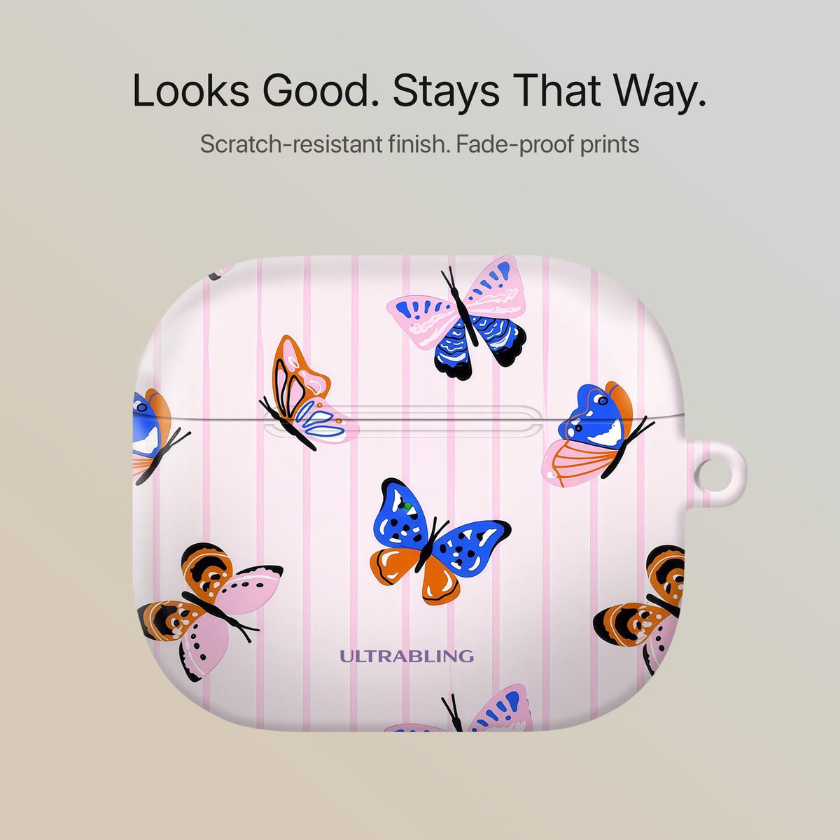 Butterfly Stripe - AirPods Case