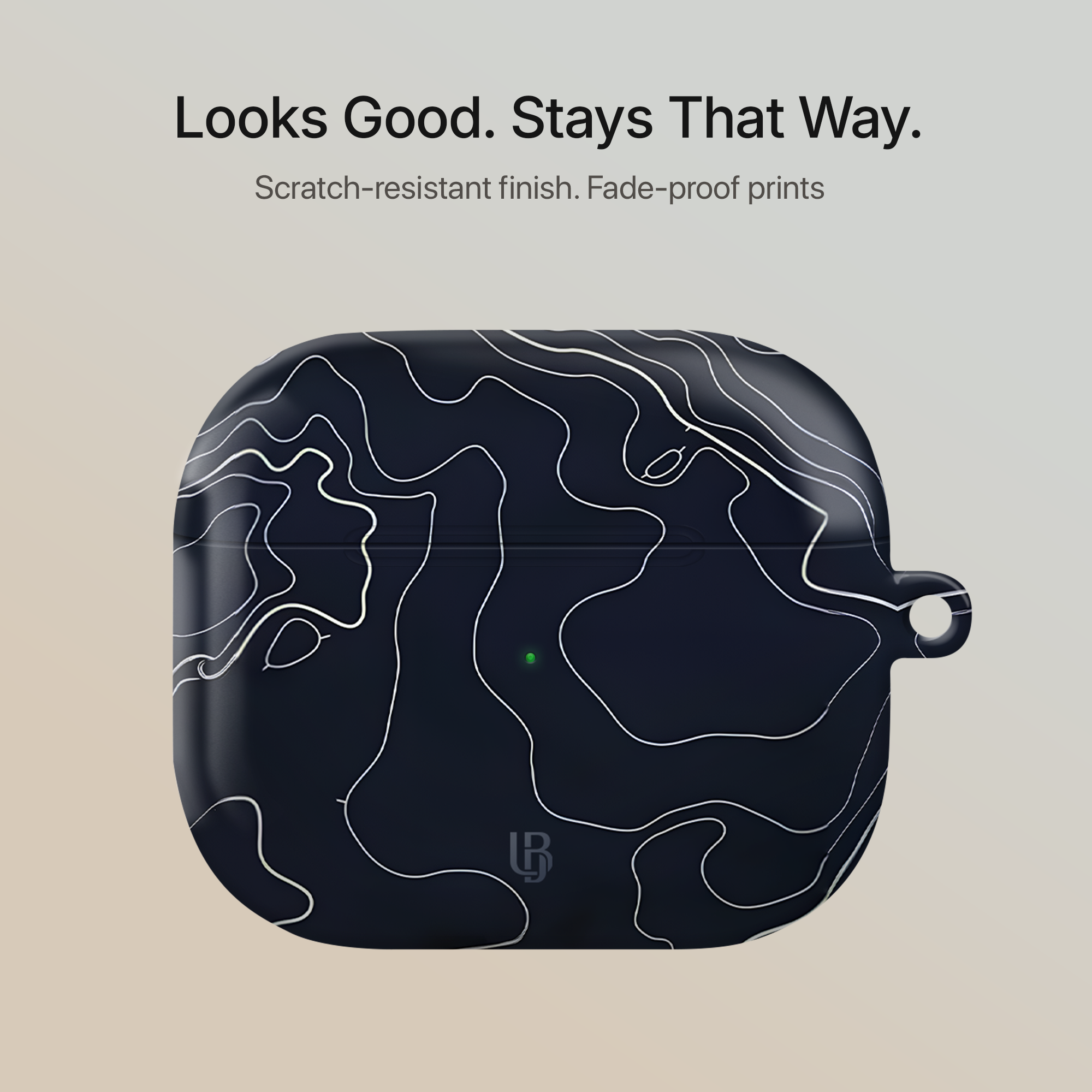 Midnight Terrain Ultrabling AirPods case back view